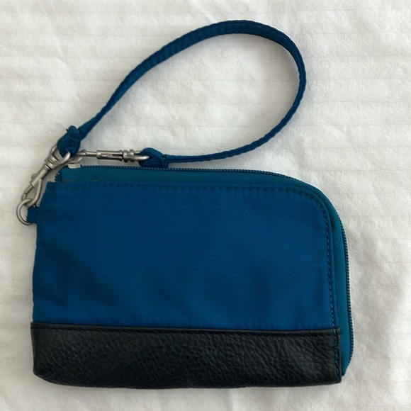 Teal and Black Women's Wristlet - Picture 7 of 13